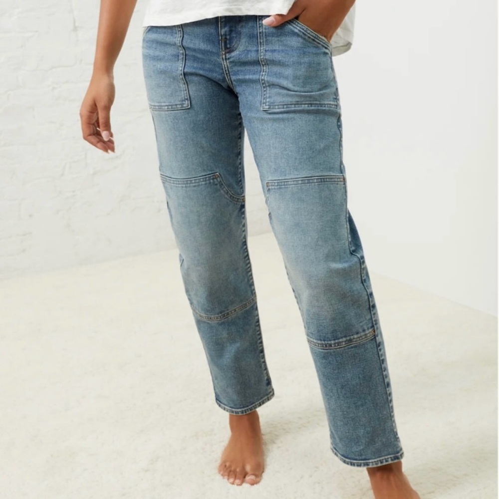 UPWEST Vintage Utility Denim Medium Wash Size 2 OVERSIZED